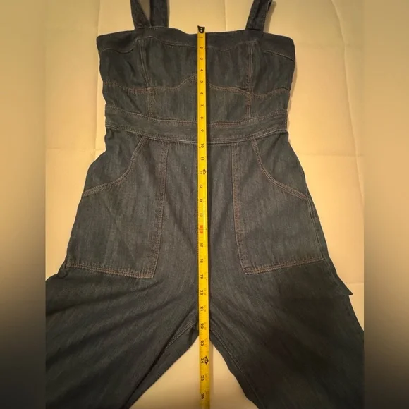 ANTHROPOLOGIE ET TWA Women's Blue
Chambray Wide Leg - Picture 9 of 16